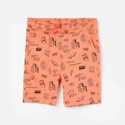 Fame Forever by Lifestyle Kids Coral Cotton Printed Shorts-picture-21