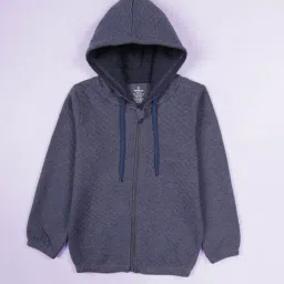 Kiddopanti Kids Blue Melange Jacket-image-54