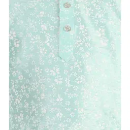 Pro-Ethic Style Developer Kids Light Blue & White Floral Print Full Sleeves Kurta with Pyjamas image 5