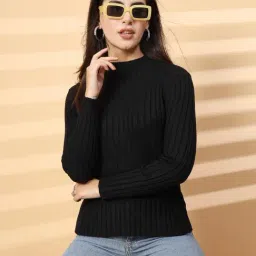 Mafadeny Black Regular Fit Pullover image 5