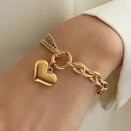 Jewels Galaxy Gold-Plated Link Bracelet image 4