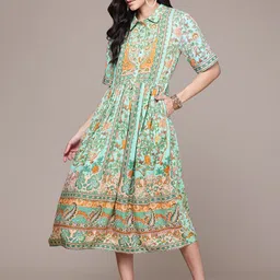 aarke Ritu Kumar Floral Print Fit & Flare Midi Dress-picture-20
