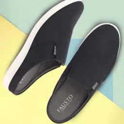 Fausto Men's Black Mule Shoes-picture-45