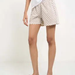 Dreamz By Pantaloons Off White Comfort Fit Printed Sleepwear Shorts image 4