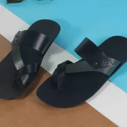 Mochi Black Cross Strap Sandals-picture-35