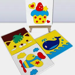 Mini Leaves Mini Canvas Craft Art Paint Kit-picture-14