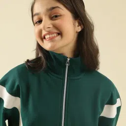 lil tomatoes Li'l Tomatoes Girls Bgreen Regular Fit Tracksuit image 5