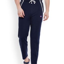 mack jonney VIMAL JONNEY Men Navy Blue Solid Lounge Pant-picture-49