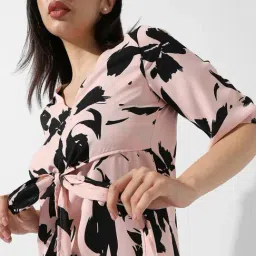 Campus Sutra Pink Printed Shift Dress image 4