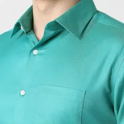 Van Heusen Green Cotton Regular Fit Shirt image 4