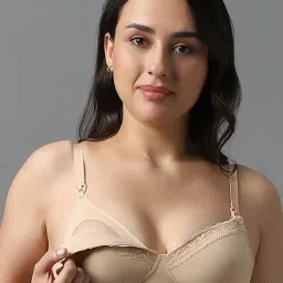 Amante Beige Padded Nursing Bra-image-99