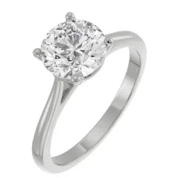 Emori 18k White Gold & Diamond Round Engagement Ring-picture-33