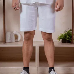 JAVINISHKA Men Linen Chino Shorts-picture-20