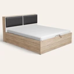 Godrej Interio Upmods Electra Engineered Wood King Hydraulic Bed - Sonoma Oak & White - Knock Down-picture-2