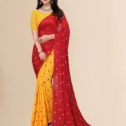 Moda Rapido Polka Dot Printed Saree-picture-37