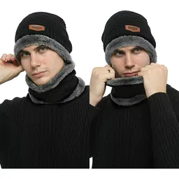 FLEXCYCAP Men Woollen Beanie with Neck Cover image 4