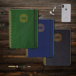 Pragya Executive B5 Single Ruled Notebook 80 GSM 160 Pages with Leatherette Hard Cover 17.6x25 cm (Pack of 3) image 5