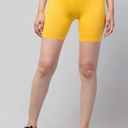 Attire Zone Women Slim Fit Cycling Sports Shorts-image-21