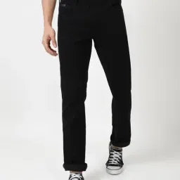 Wrangler Millard Black Regular Fit Lightly Washed Jeans-picture-39