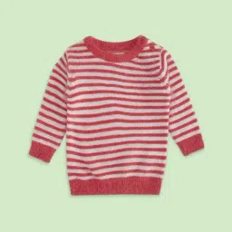 Pantaloons Baby Peach Striped Full Sleeves Sweater-picture-21