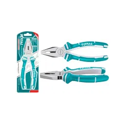 Total THT210906S 9.5 inch Cr-V High Leverage Combination Pliers White & Blue image 1