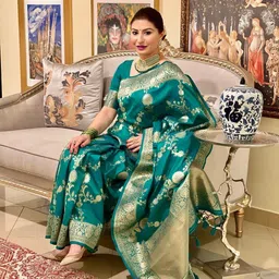 avantika fashion Women's Kanjivaram Soft Silk Banarasi Sarees With Blouse Piece image 5