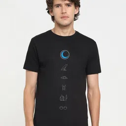 bewakoof Official Marvel Merchandise Moon Knight Men's 100% Cotton Graphic Print Regular Fit Round Neck T-Shirt image 2