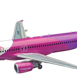 1:200 Hasegawa Airbus A320 Peach Model Kit image 1