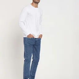 bewakoof Men's 100% Cotton Solid Regular Fit Round Neck T-Shirt image 4