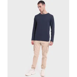 Bewakoof Men's 100% Cotton Solid Regular Fit Round Neck T-Shirt image 4