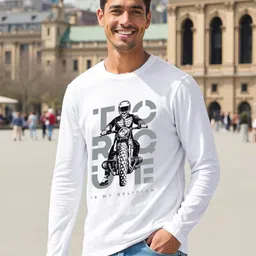 bewakoof Men's 100% Cotton Printed Regular Fit Round Neck T-Shirt image 2