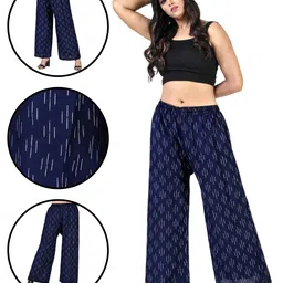 4k fashion Western Women's Palazzo Trouser and Girls Cotton Rayon Febric Regular Fit Palazzo Pants/Trouser Size M to 2XL image 2