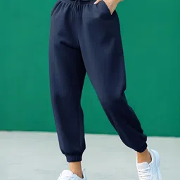 bewakoof Air 1.0 Women's Terry Solid Super Loose Fit Joggers image 2