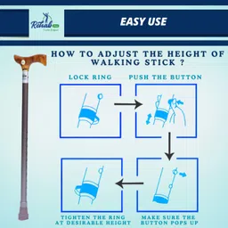 Rehab Pro Walking Stick for Men & Women with Elbow Support – Strong, Adjustable Support Stick for Elderly, Ideal for Old Age, Joint Pain Relief & Daily Mobility Aid for Comfortable Walking image 4