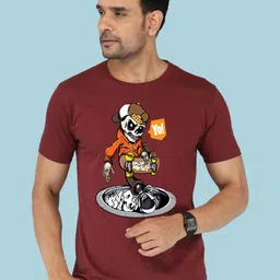 NOBLE HUSTLE Graphic Printed Round Neck Pure Cotton T-shirt-picture-35