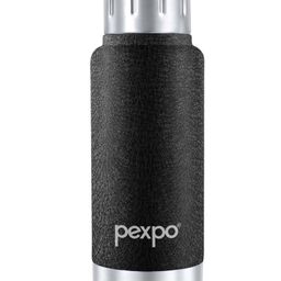 Pexpo Cameo Hot & Cold 300ml Stainless Steel Water Bottle|Black| Vacuum Insulated| Leak proof & BPA Free| Screw Cap| Office, School, Gym, & Travelling|Men, Women & Kids-picture-45