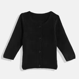 RVK Full Sleeves Solid Cardigan - Black-image-46