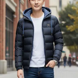 Mast & Harbour Men Puffer Jacket with Patchwork-picture-20