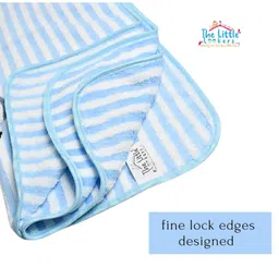THE LITTLE LOOKERS Striped Towel - Blue image 2