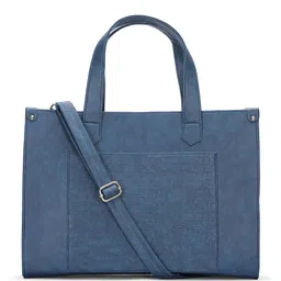 ALL ABOUT HER Textured PU Oversized Structured Tote Bag with Cut Work-picture-12