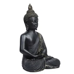 Ashnam Black Buddha Figurine Showpiece-picture-13