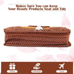 Kuber Industries Maroon & Gold Toned 3 Pieces Printed Jewellery Organisers image 4