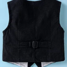 JASH KIDS Cotton Woven Full Sleeves 3 Piece Party Suit with Bow - Black image 3