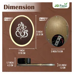 JD FRESH 1 Pc Ganesh Night Light For Home Decor for Wall Art (Black) image 3