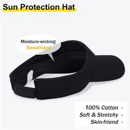 Infispace Unisex Cotton Adjustable Sports Sun Visor Cap image 5