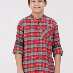 KATE & OSCAR Boys Opaque Checked Casual Shirt-picture-22