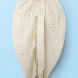 Babyhug Cotton Woven Full Sleeves Kurta Dhoti Set with Dobby Embroidery - Fuchsia image 5