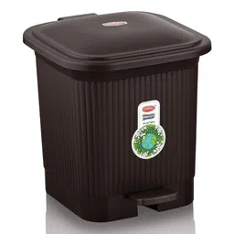 SONAL Brown & White Textured Pedal Dustbin-picture-30