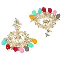 Zoey Gold Plated Kundan Chandbalis image 3