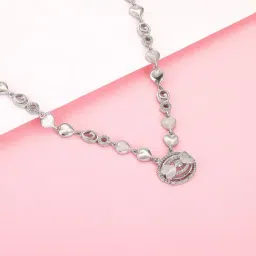 GIVA Love is Everywhere 92.5 Sterling Silver Tender Love Necklace for Women-picture-33